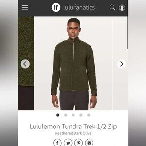 Lululemon Mens Tundra Trek 1/2 Zip